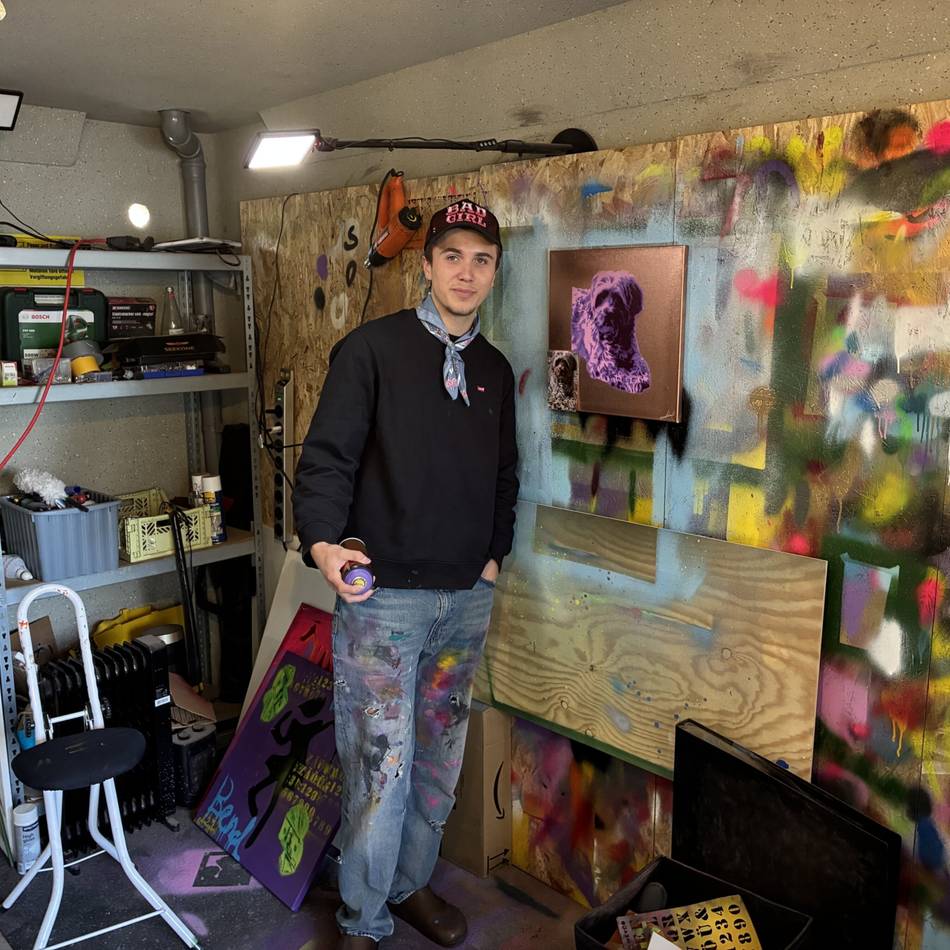 19-Jähriger aus Moers: Vom Hobby- zum Auftragskünstler