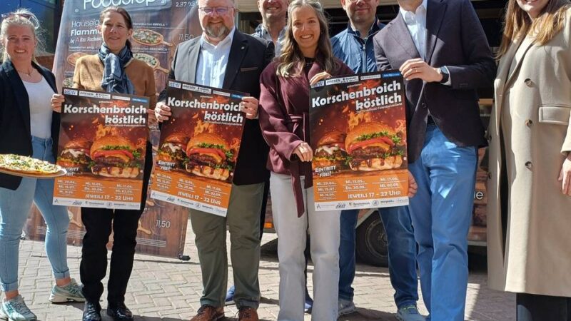 Streetfoodsaison 2026 in Korschenbroich: Am Kirchplatz Eröffnung des ersten Feierabendmarkts 2026