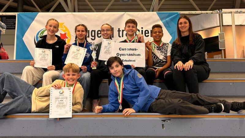 Cusanus-Gymnasium Erkelenz: Knapp am Bundesfinale vorbei – U14-Team wird Vize-Landesmeister