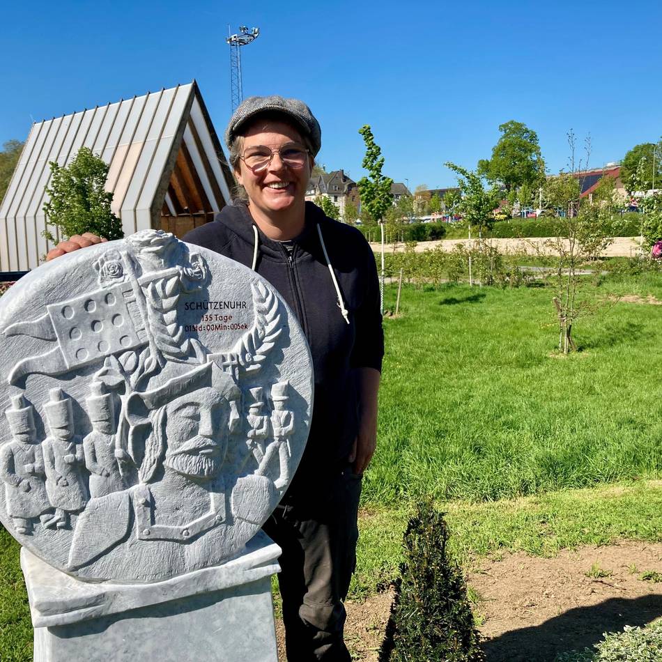 Steinmetz-Wettbewerb zur Landesgartenschau: „Diesen Stein verstehen nur Neusser“