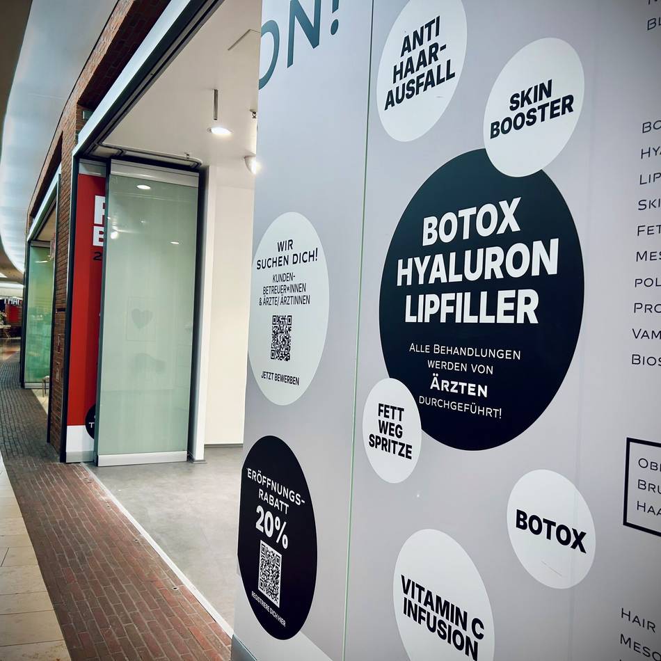 Schönheitspraxis in Duisburger Einkaufszentrum: Kostenloser Beauty-Eingriff zur Eröffnung? „Botox ist doch kein Freibier“