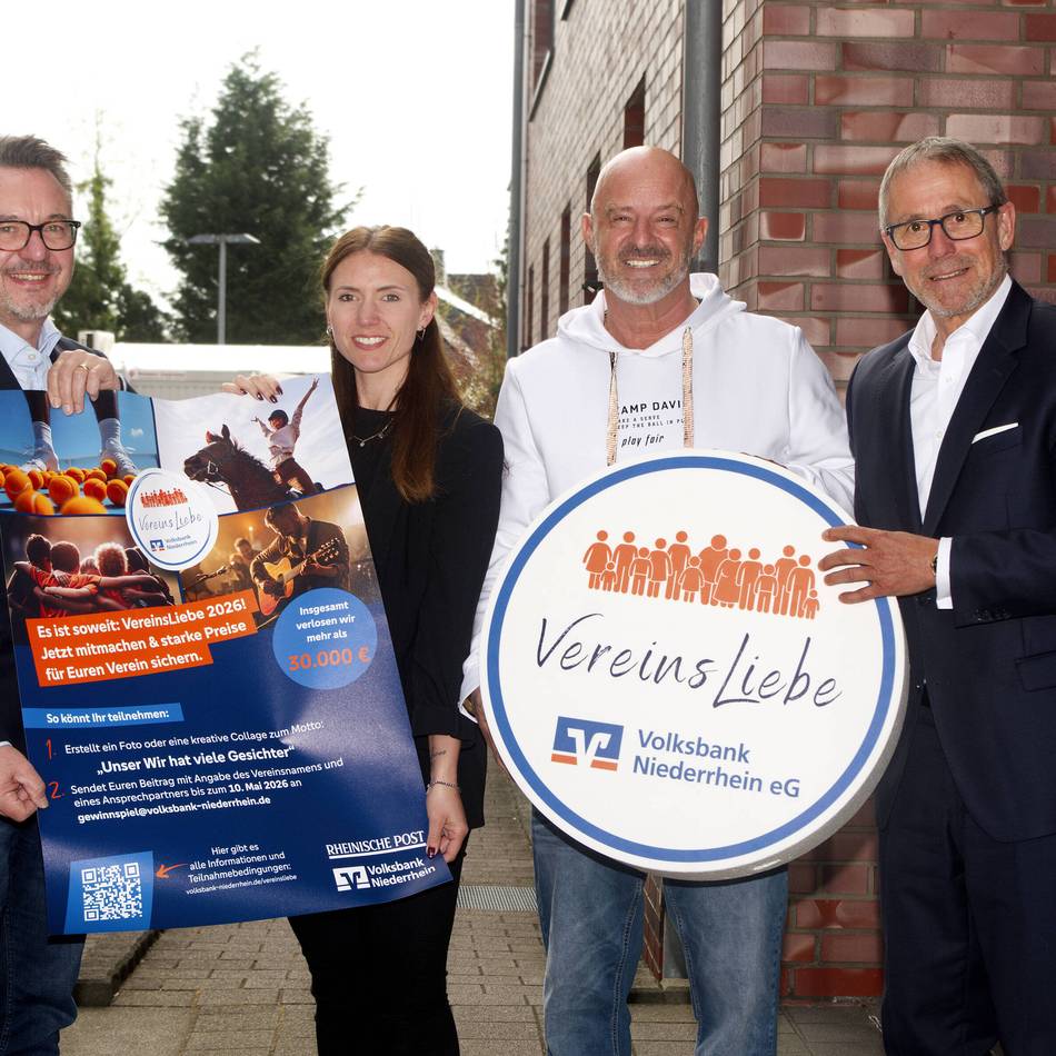 Aktion von Volksbank Niederrhein und Rheinische Post: Eine Bühne fürs Ehrenamt – VereinsLiebe startet in die nächste Runde
