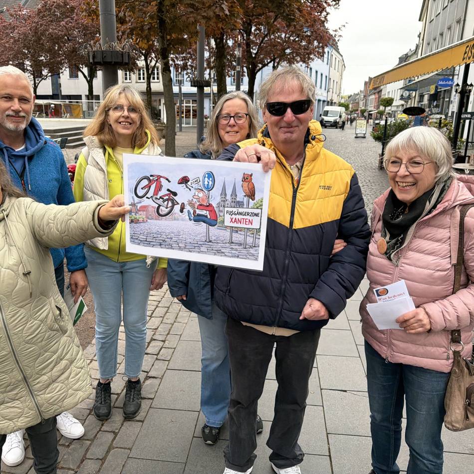 Inklusionsbeirat Xanten: „Radfahren in der Fußgängerzone ist zu gefährlich“