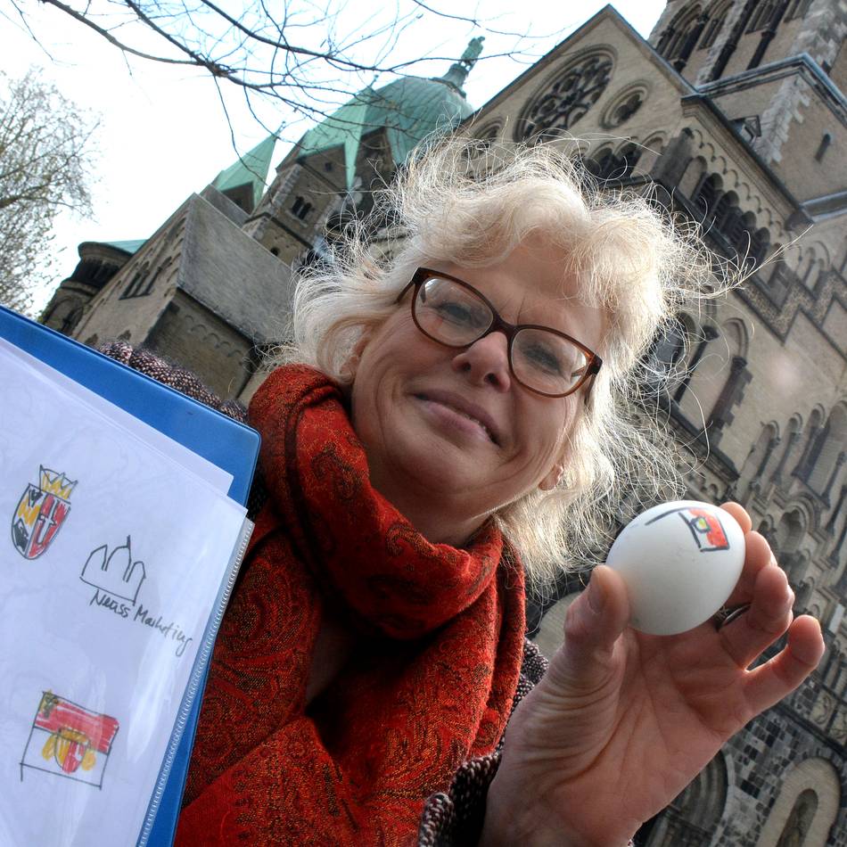 Tipps zum Nachmachen: Wie Neusser Wahrzeichen auf das Osterei kommen