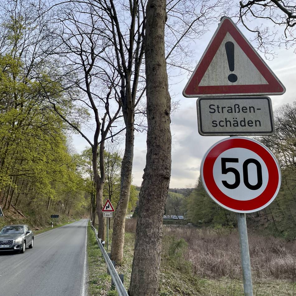 L 408 in Wermelskichen: Initiative fürchtet: Tempo 50 nur vorübergehend