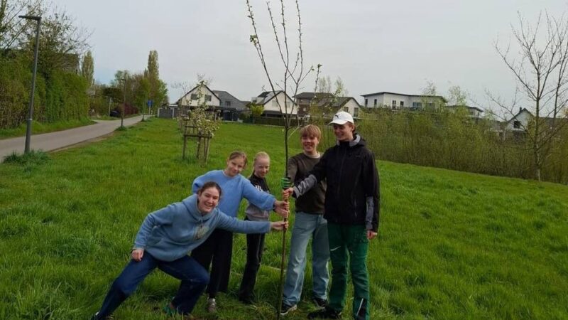 Baumpflanz-Challenge: Junges Xanten pflanzt Apfelbaum und nominiert Bürgermeister