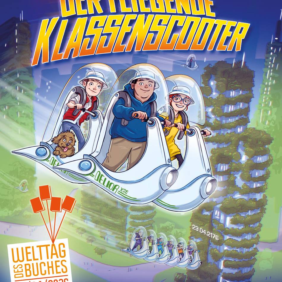Aktion auch in Langenfeld: 754 Schüler erhalten Welttagsbuch „Der fliegende Klassenscooter“