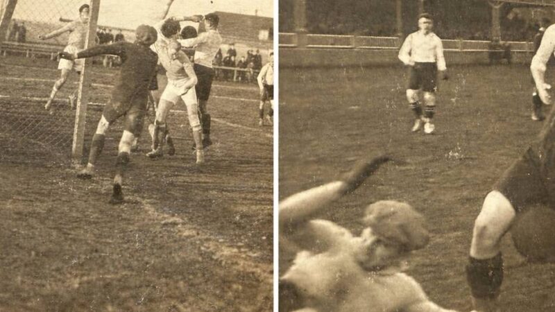 Alte Bilder ohne Namen und Ort: Rätsel um alte Fußball-Fotos mit Gocher Bezügen