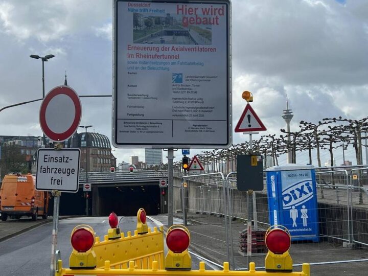 Sperrung in Düsseldorf: Wird der Rheinufertunnel pünktlich freigegeben?