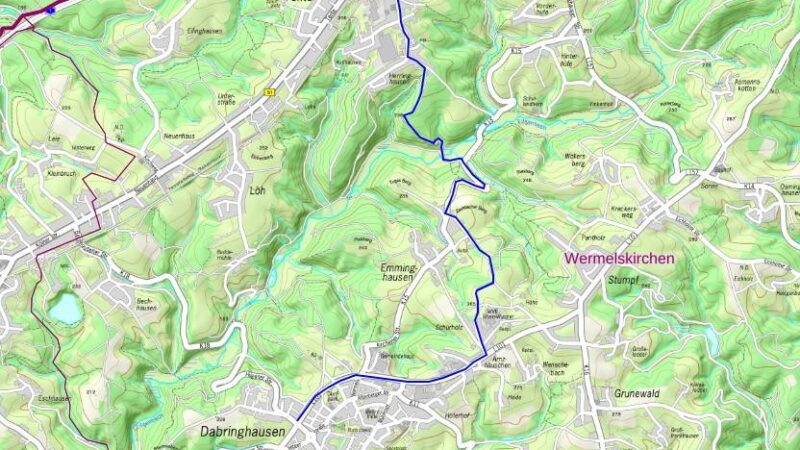 Radweg nach Dabringhausen: Radweg von Dabringhausen zur Balkantrasse kommt