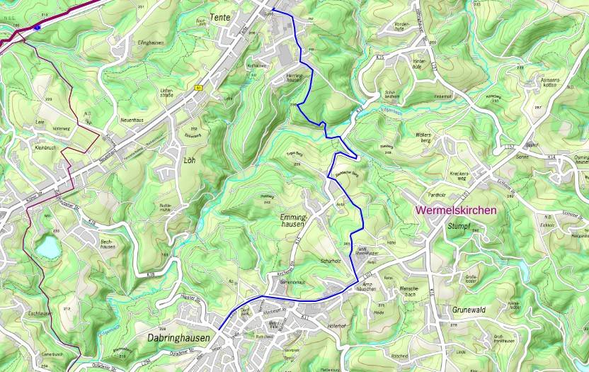 Radweg nach Dabringhausen: Radweg von Dabringhausen zur Balkantrasse kommt