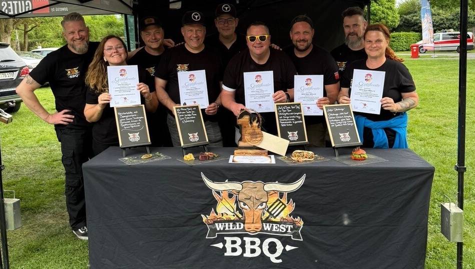 Grillteam aus Nettetal: Wild West BBQ verteidigt hessischen Meistertitel