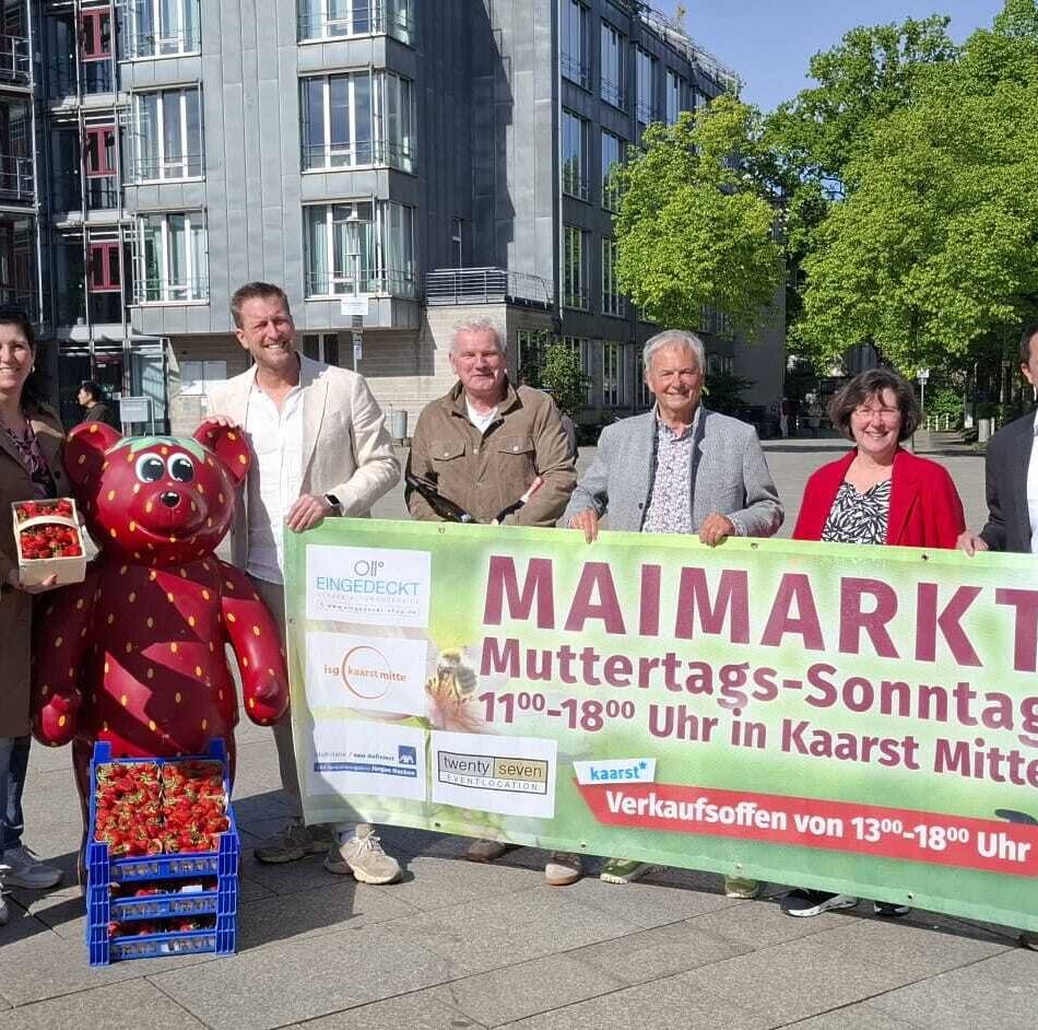 Maimarkt in Kaarst: 60 Aussteller laden am Muttertag in die Stadtmitte ein