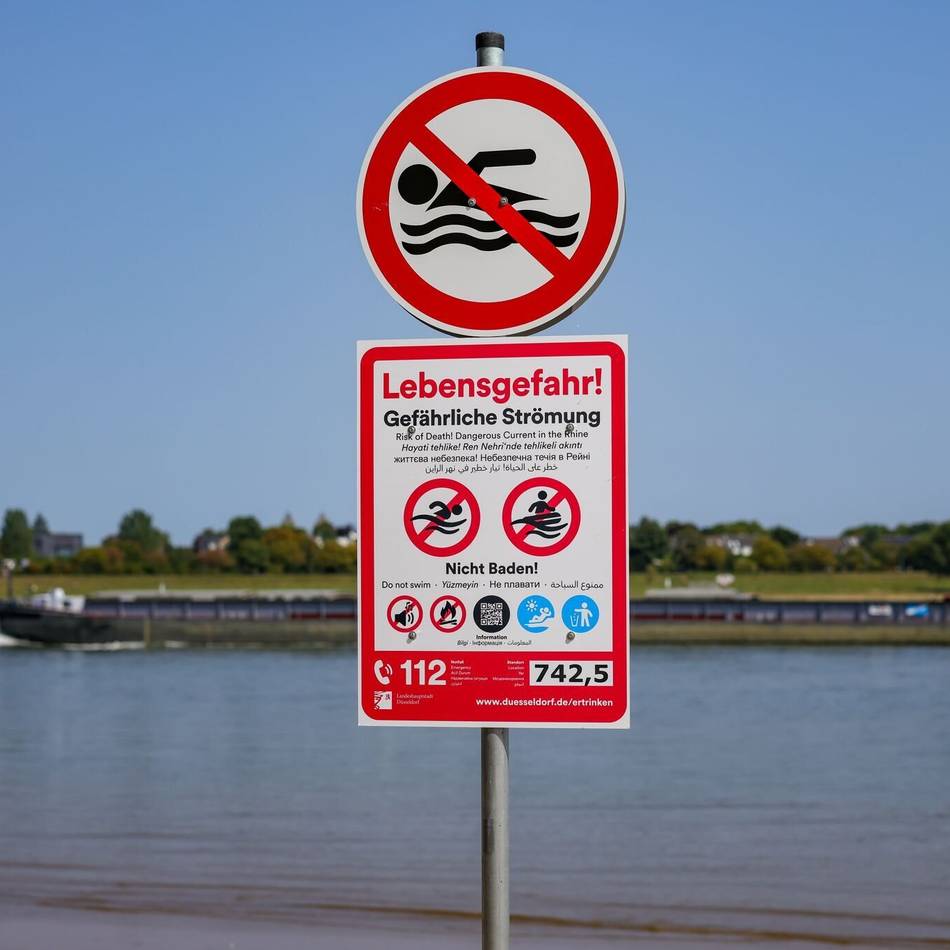 Vor Sommersaison in Dormagen: Stadt erinnert an Badeverbot im Rhein