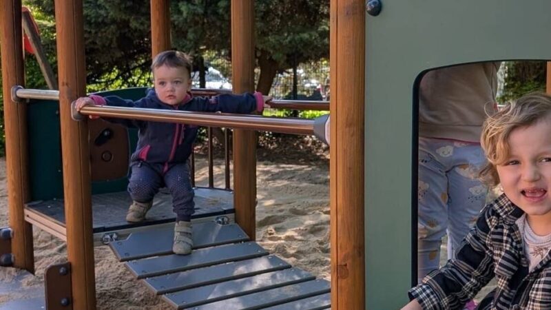 Kita Mullewapp in Kempen: Ein Klettergerüst für die Kinder der Nestgruppe