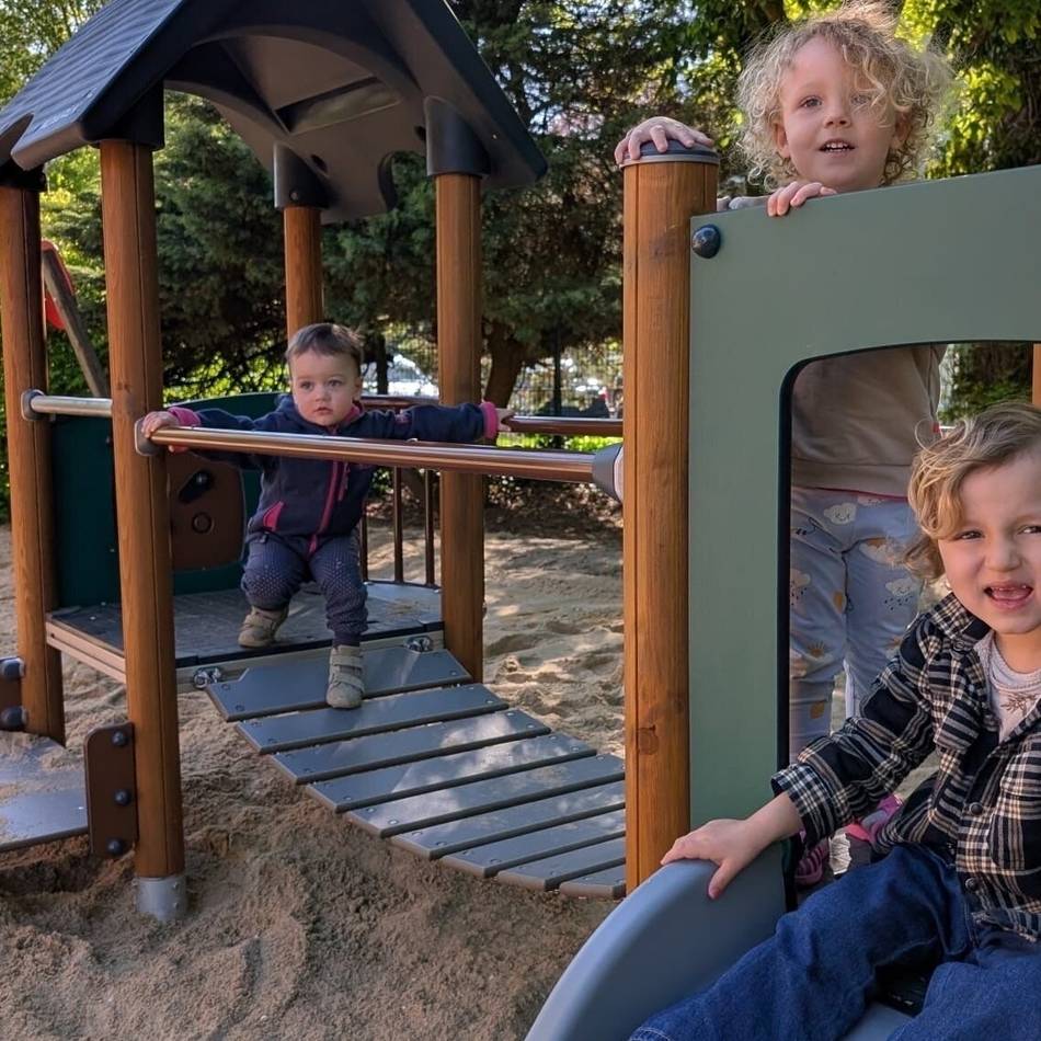 Kita Mullewapp in Kempen: Ein Klettergerüst für die Kinder der Nestgruppe