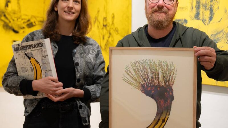 Thomas Baumgärtel in Villa Erckens: Banane flankiert von 40 Ausstellungen