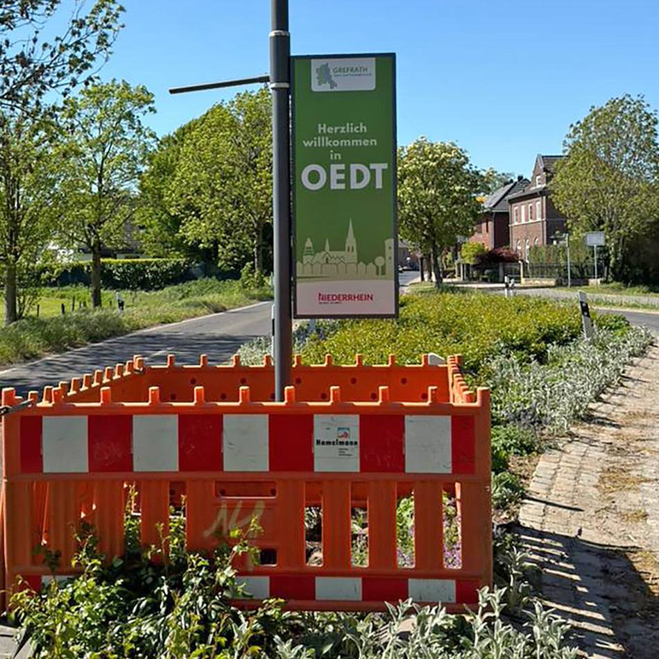 Stadtentwicklung fürs Dorf: Neue Schilder an den Ortseingängen von Oedt