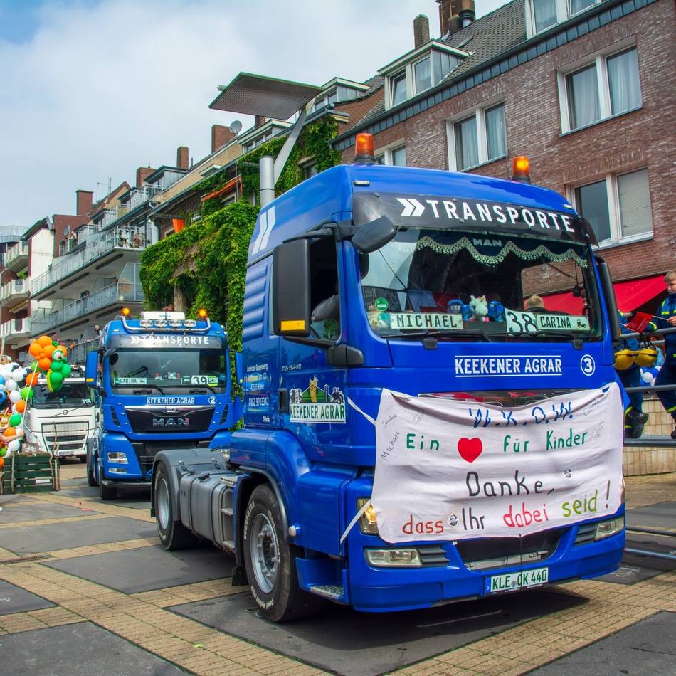 „Wunderland on Wheels“ am 30. Mai: Trucker-Ausfahrt für schwerkranke Kinder und Festival am Freizeitpark