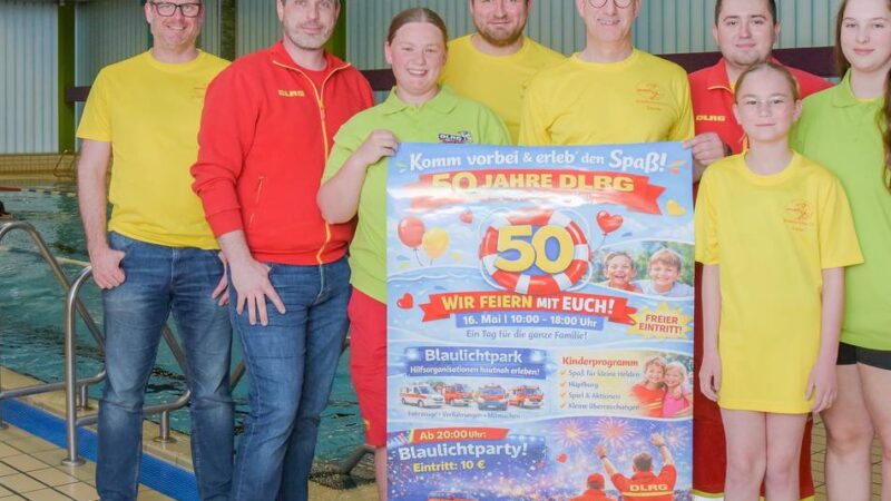 Die Anlaufstelle schlechthin fürs Seepferdchen: DLRG Bedburg-Hau feiert 50 Jahre – Blaulichtpark-Fest soll Besucher ziehen