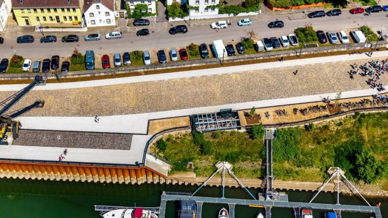 Hafen in Leverkusen-Hitdorf: Alter Verladeplatz wird zum Schmuckstück am Rhein