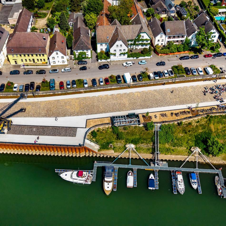Hafen in Leverkusen-Hitdorf: Alter Verladeplatz wird zum Schmuckstück am Rhein