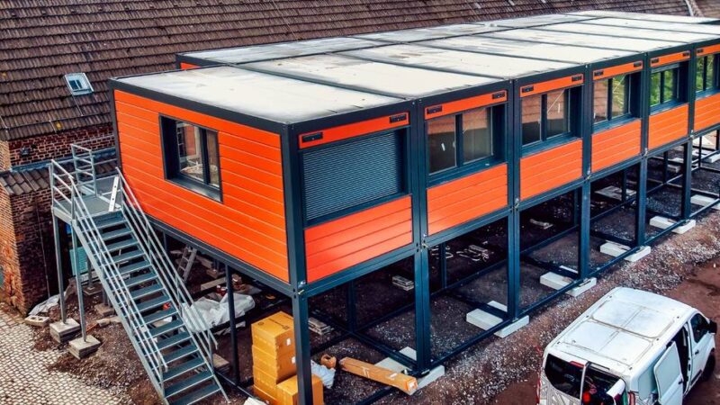 Umbau Haus Bürgel in Monheim: Das Team der Biologischen Station zieht in Container