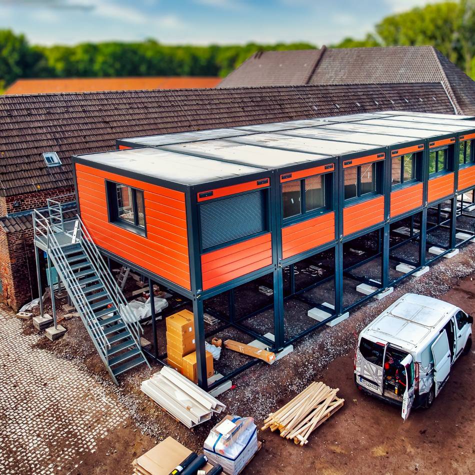 Umbau Haus Bürgel in Monheim: Das Team der Biologischen Station zieht in Container