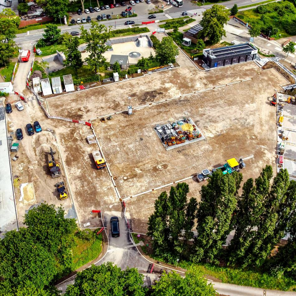 Schützenplatz Monheim: Parkplatz am Rheinbogen wird pünktlich zum Stadtfest fertig