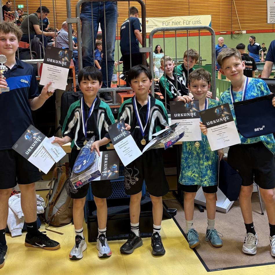 Tischtennis-Stadtmeisterschaften in Hückeswagen: Erfolgreiche Sportler des Turnerbundes