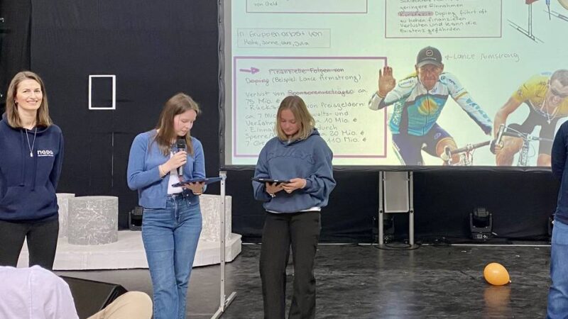 Nationale Doping Agentur zu Gast am CGE: Nada-Experten warnen Schüler vor den Folgen des Dopings