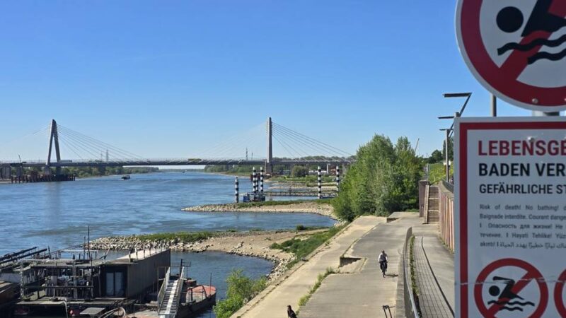 Lebensgefahr am Fluss: Badeverbot für Rhein – Stadt Leverkusen stellt Warnschilder auf