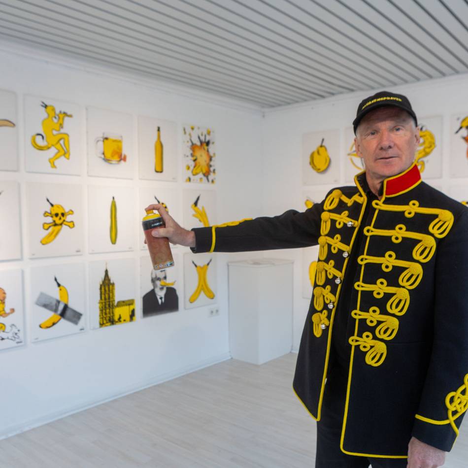 Thomas Baumgärtel in der Galerie Heidefeld: Krefeld im Bananenrausch