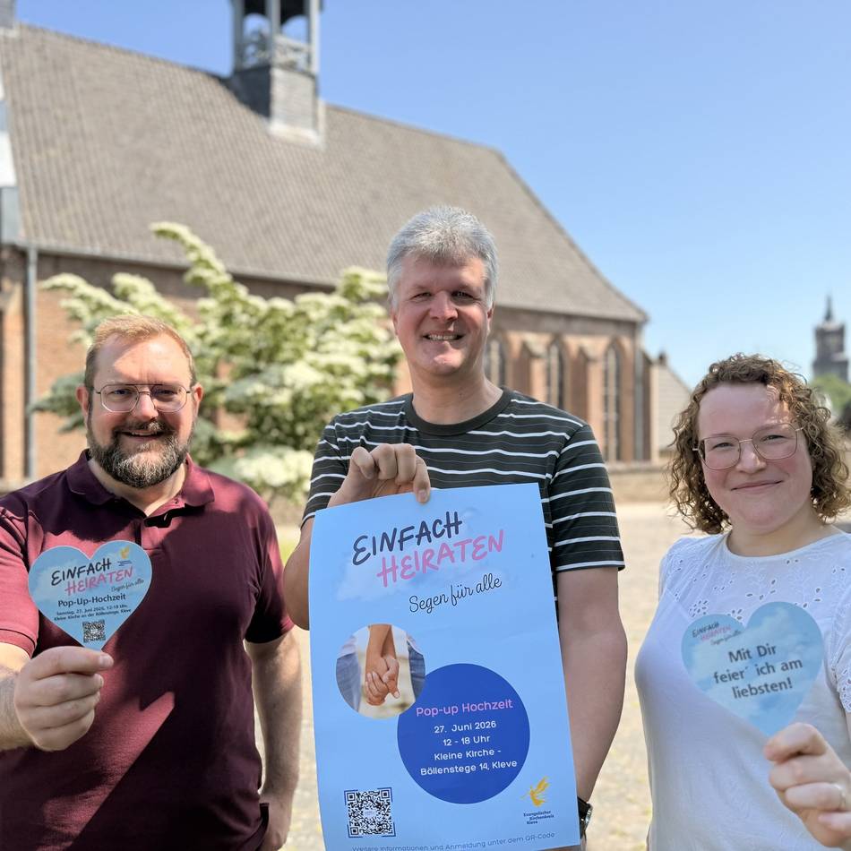 Kirche stellt Musik und Brautstrauß: Evangelische Kirche in Kleve bittet Paare zur Spontan-Hochzeit