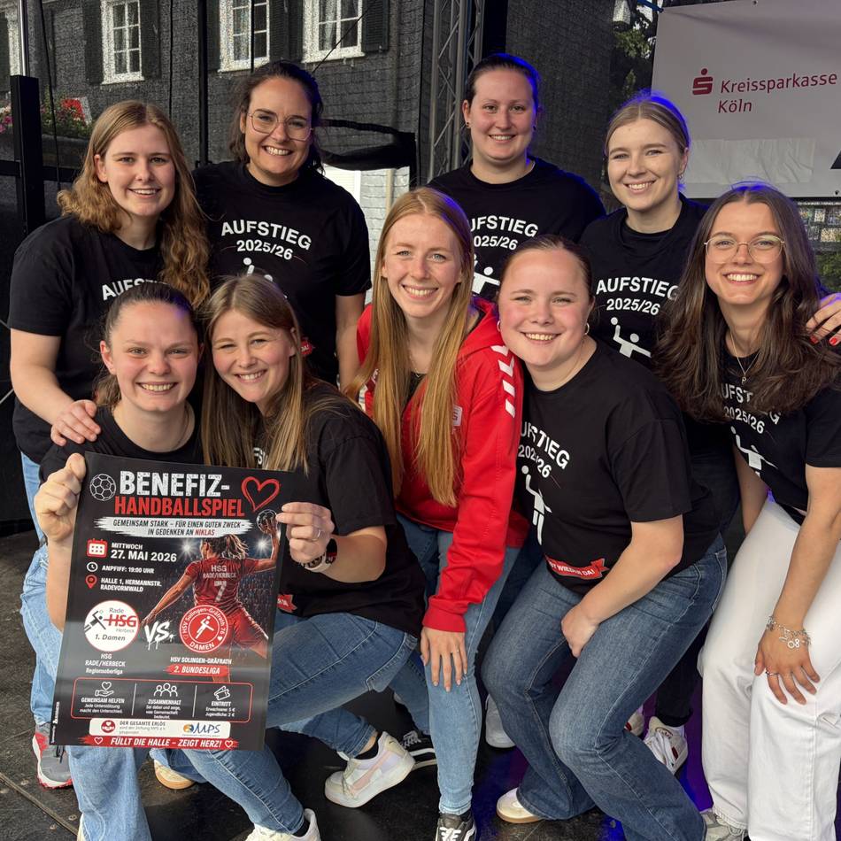 Sportlerinnen aus Radevormwald und Solingen: Handballerinnen veranstalten ein Benefiz-Spiel