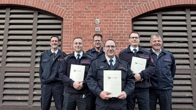 Feuerwehr in Moers: Löschzug Scherpenberg bekommt neue Führungsriege