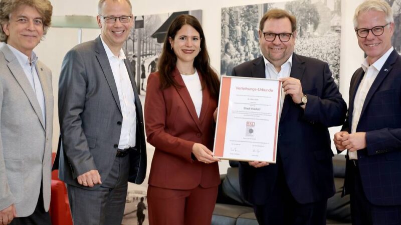 RAL-Gütezeichen: Krefeld ist jetzt offiziell firmenfreundlich