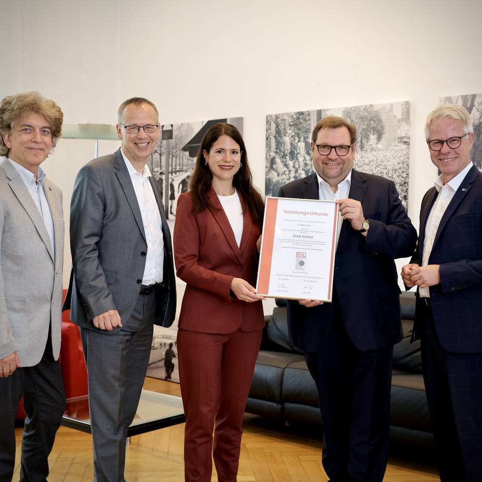 RAL-Gütezeichen: Krefeld ist jetzt offiziell firmenfreundlich