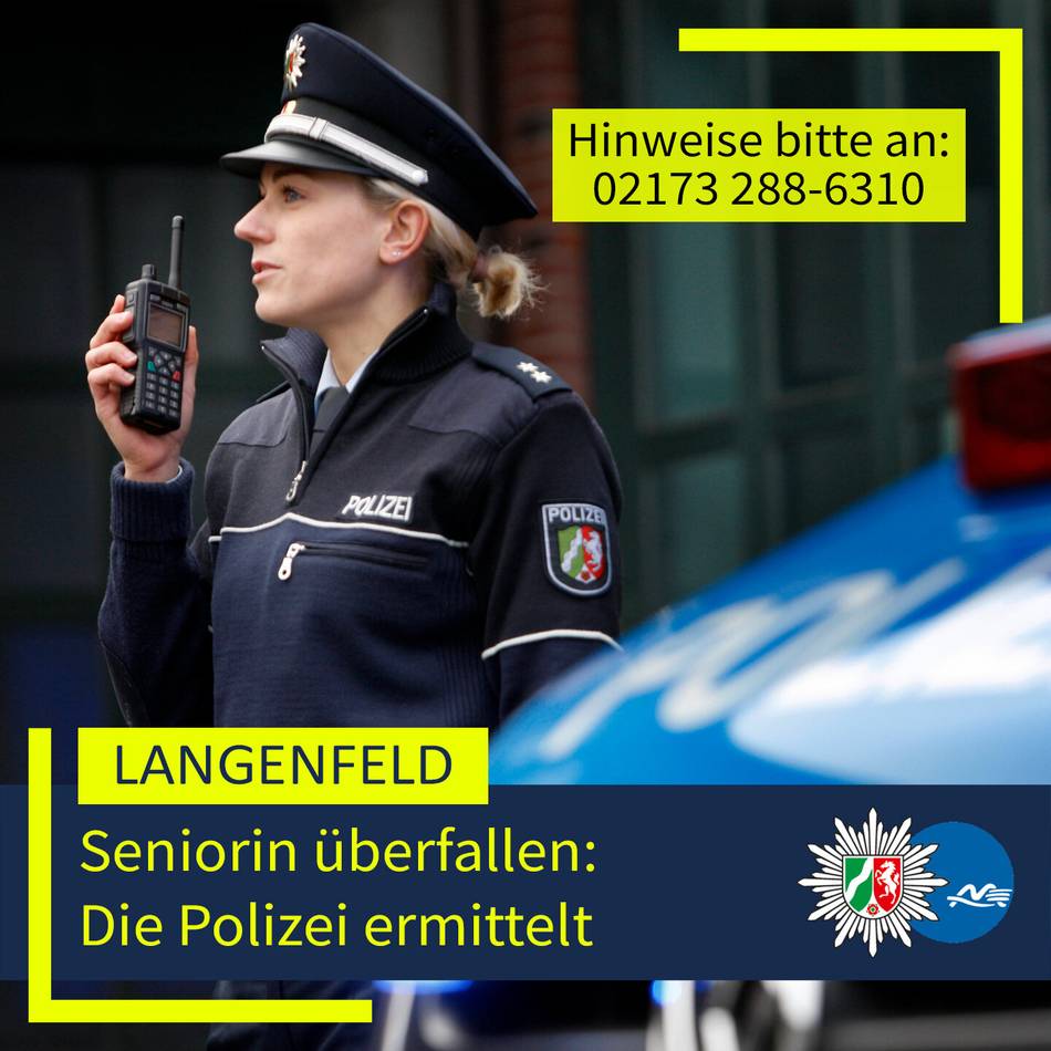 Kriminalität in Langenfeld: Räuberin schlägt Seniorin nieder und flüchtet mit Beute