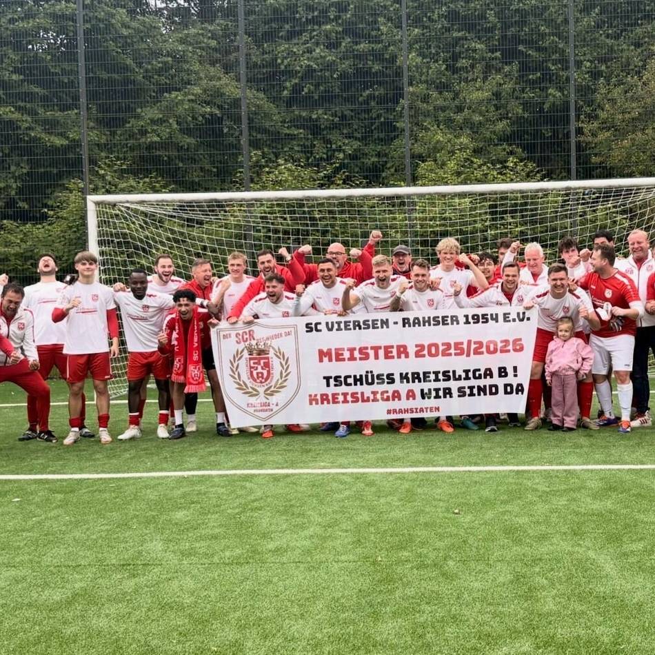 Überlegener B-Liga-Meister: SC Viersen-Rahser kehrt in die Kreisliga A zurück