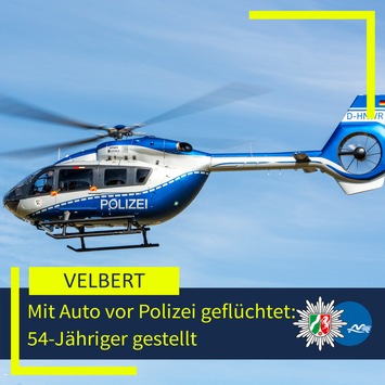 POL-ME: Mit dem Auto vor der Polizei geflüchtet: 54-Jähriger gestellt – 2606113