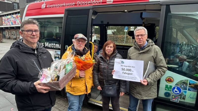 Bürgerbus Mettmann: Ticket bleibt bei 1,80 Euro – trotz teurem Diesel