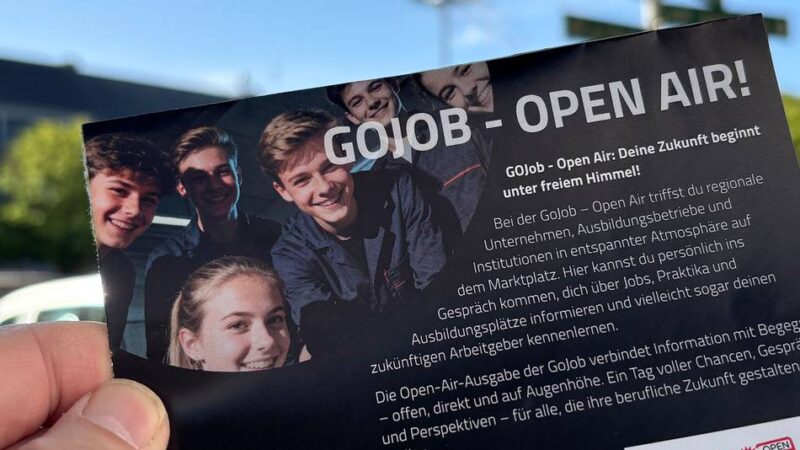 Wegen großer Hitze: Ausbildungsmesse „Go Job“ auf dem Gocher Marktplatz wird verschoben