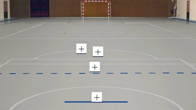 Der TBW und die Verwaltung haben unterschiedliche Ansichten beim Boden der Sporthalle Fliethe: TBW behält Bodenwerbung — Spielfeldlinien noch unklar