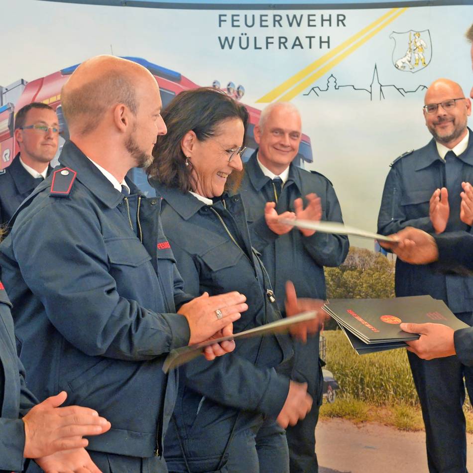 Auf der Jahreshauptversammlung der Feuerwehr Wülfrath zog Benjamin Hann eine positive Bilanz: Wehrleiter: „Wir haben viel erreicht“