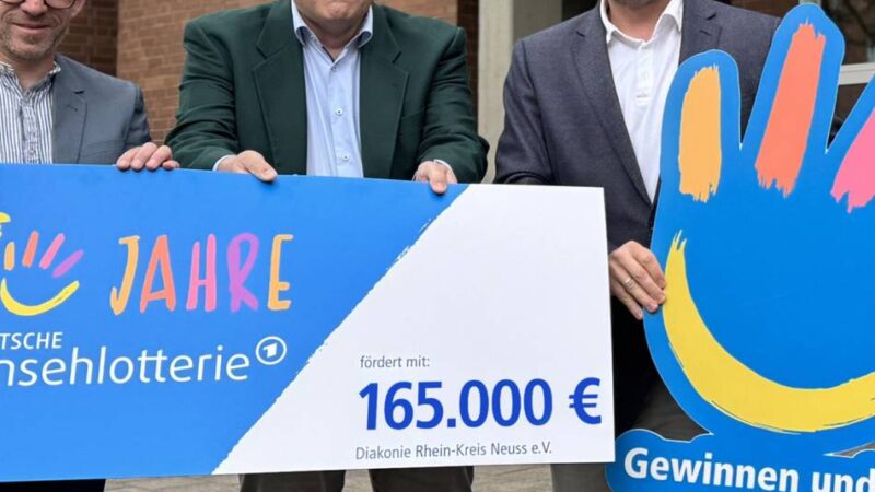 Diakonie bekommt Spende von Fernsehlotterie: Sechsstelliger Betrag für Projekte in Reuschenberg und Gnadental