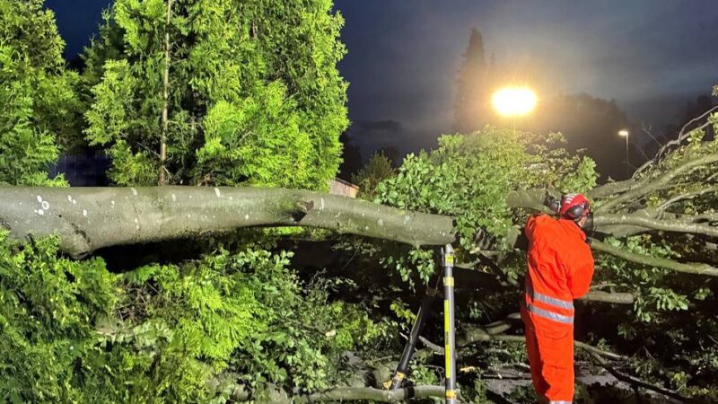 Einsatzreiche Nacht für die Feuerwehren: Sturm hinterlässt Spur der Verwüstung