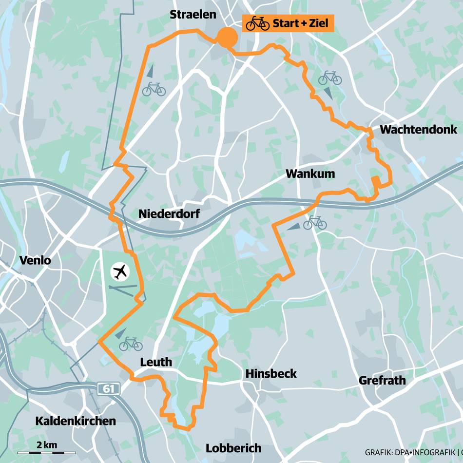 Radtour-Tipp am Niederrhein: Da steht ein Pferd in der Niers