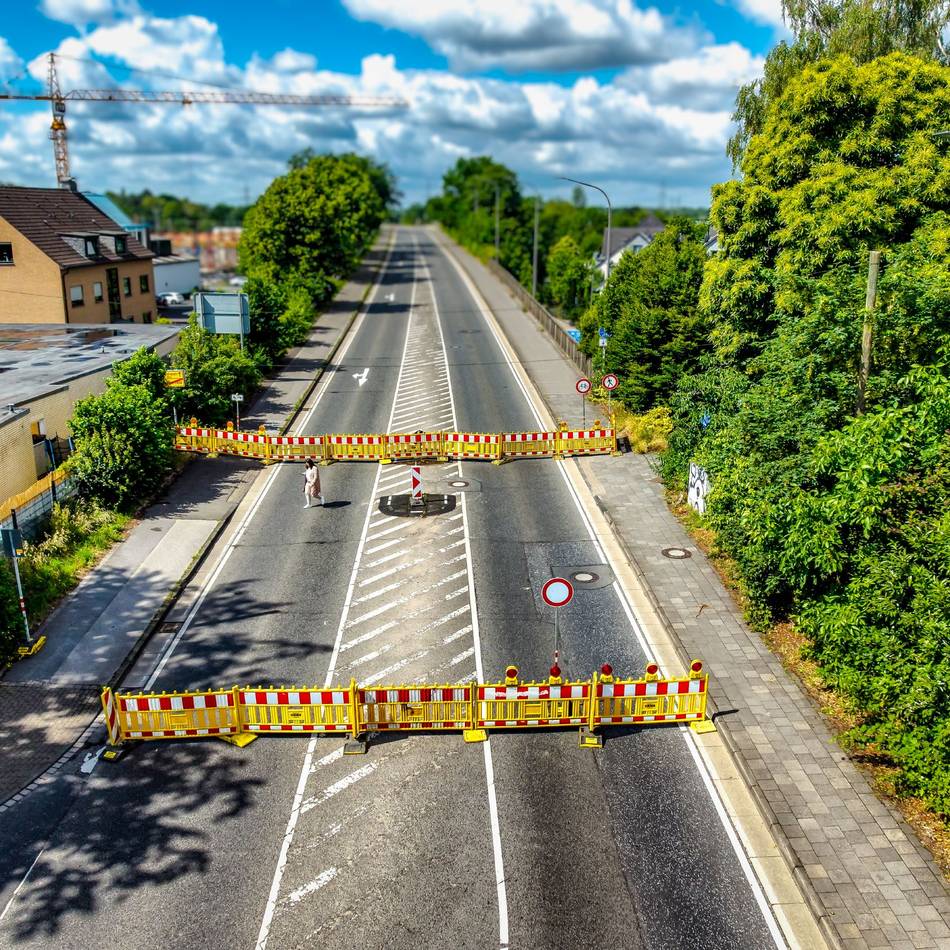 Brücke in Langenfeld: Knipprather Straße gesperrt – Chaos blieb bisher aus
