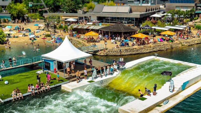 Jubiläum mit Seefest in Langenfeld : 50 Jahre Wasserski: Aus der Kiesgrube zum Ausflugsziel